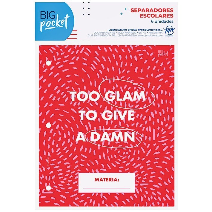 Separadores de Materias PPR "IRONICA" Tamaño Escolar (Fantasia)