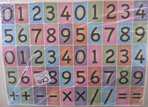 CARTULINA CON DISEÑOS "NUMEROS" FANTASIA