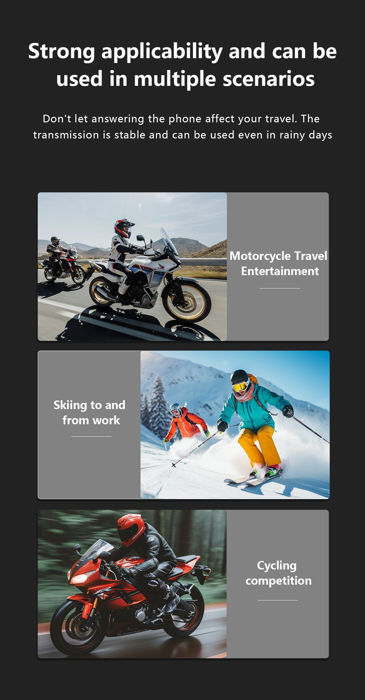 Auriculares para Casco de Moto - S10 JEUBE - IP65 (Resistente al agua y polvo)