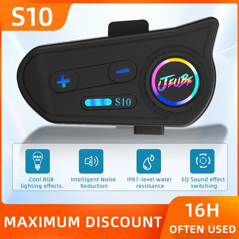 Auriculares para Casco de Moto - S10 JEUBE - IP65 (Resistente al agua y polvo)