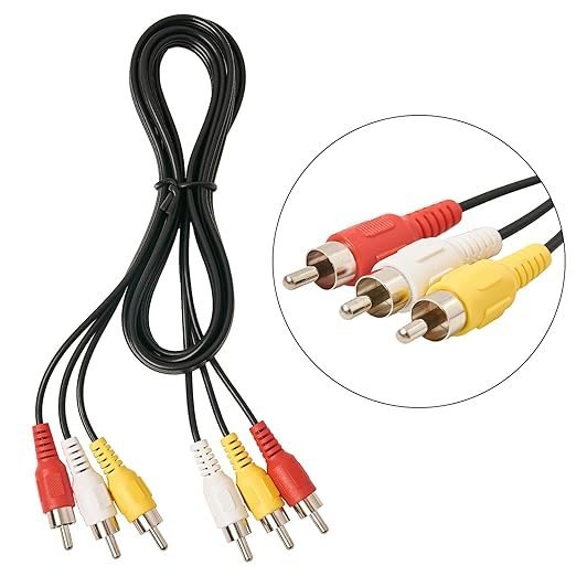 Cable 3.5 RCA a 3.5 RCA (Audio y Video)