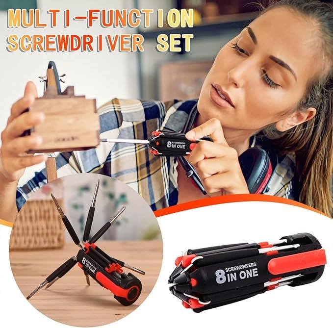 DESTORNILLADOR 8 EN 1 * INCLUYE LINTERNA *