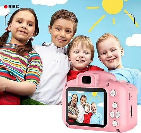 Camarita Digital Infantil * Rosa * Fotos + Videos + Filtros + Juegos  Recargable (Memoria SD NO INCLUIDA)