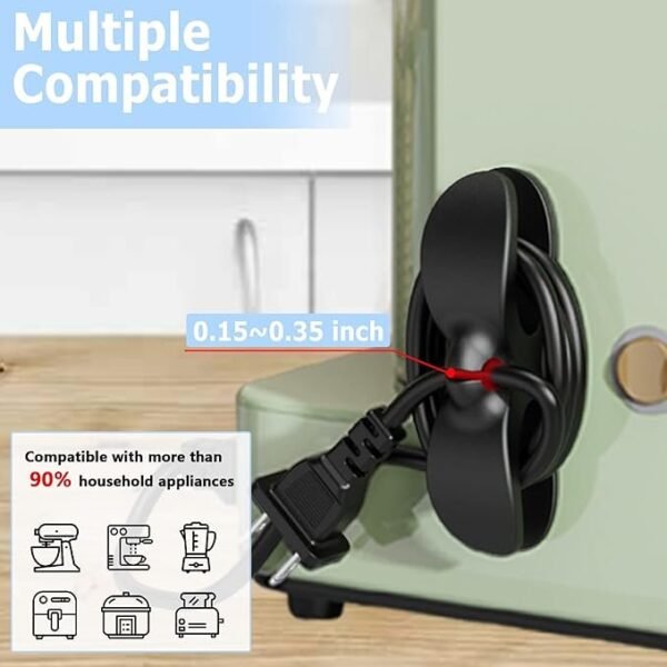 Organizadores de Cables de Electrodomesticos Adhesivo