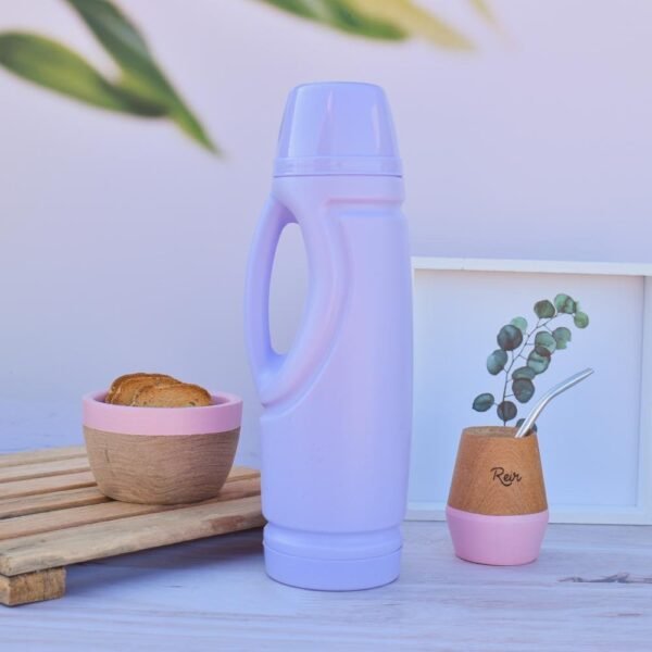 Termo Irrompible Plástico * Lila Pastel * Con Poliuretano (Aislante Termico) 1 Litro