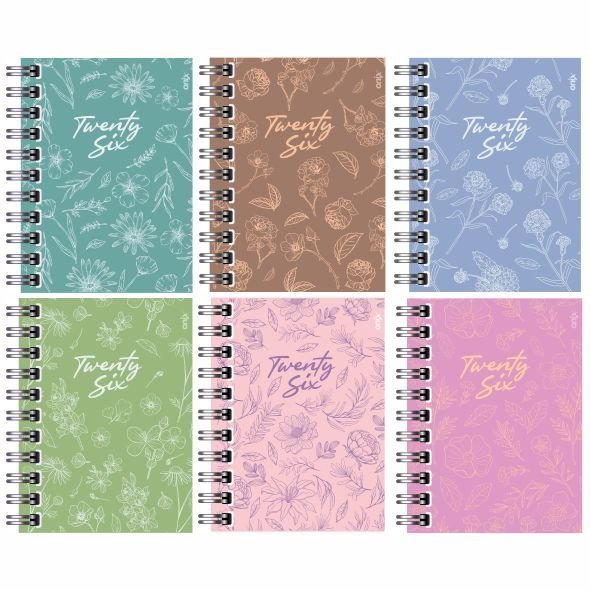 Agendas 2026 " BLOOM ONIX " -Diaria- 16x22 A5 TAMAÑO MEDIANO PREMIUM