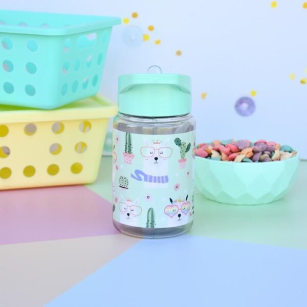 BOTELLA INFANTIL * LLAMAS CACTUS * CON PICO
