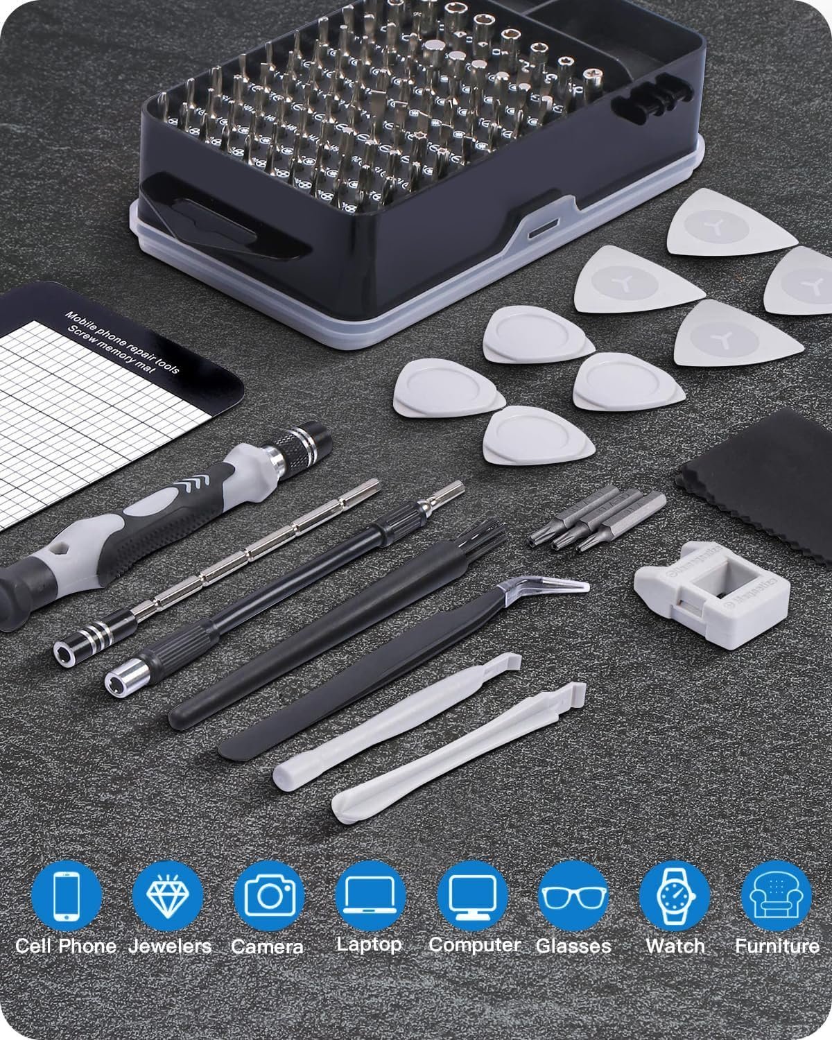 SET DESTORNILLADOR DE PRECISION C/ ESTUCHE 115 PIEZAS
