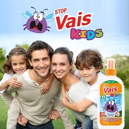 REPELENTE * VAIS KIDS 200ML * LARGA DURACION 4-6 HS SPRAY (Extra Grande) - Para Niños -
