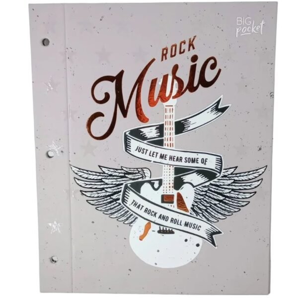 Tapa de Carpeta Escolar N3 " ROCK MUSIC " PPR