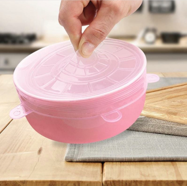 Set de Tapas de Silicona x 6 Para Alimentos y Bebidas