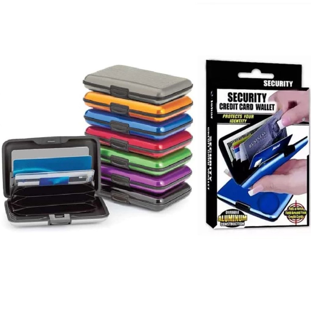 Tarjetero Organizador Metalizado - De Seguridad -