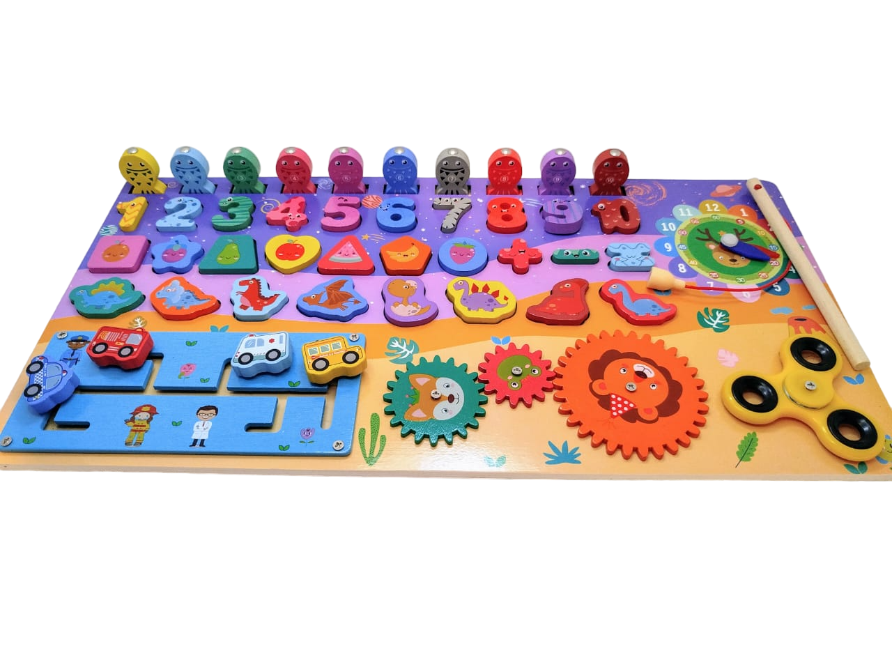 TABLERO DIDACTICO MONTESSORI 10 EN 1