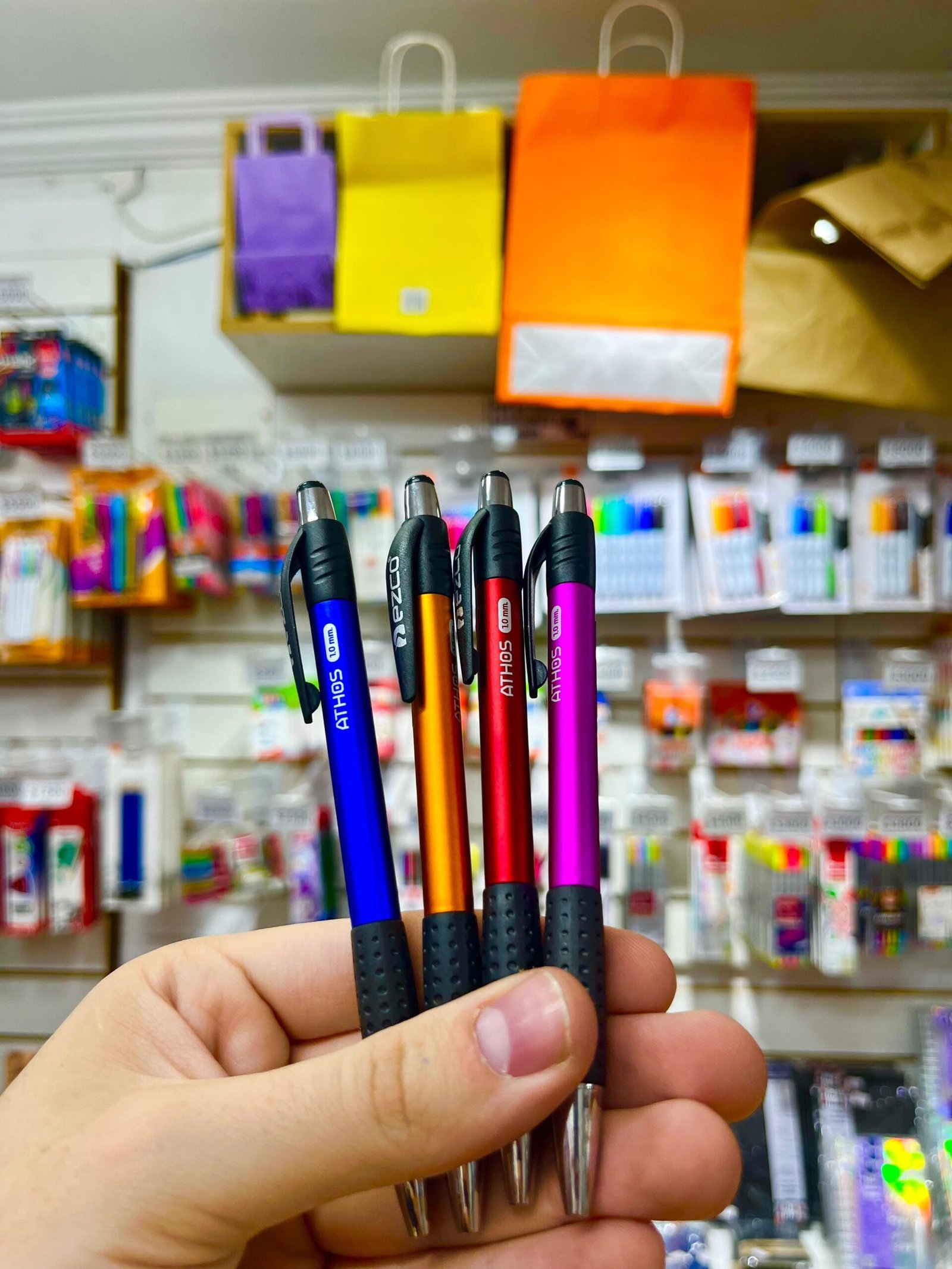 Lapicera Retractil Ezco ATHOS AZUL (Trazo Medio 1.0 mm)