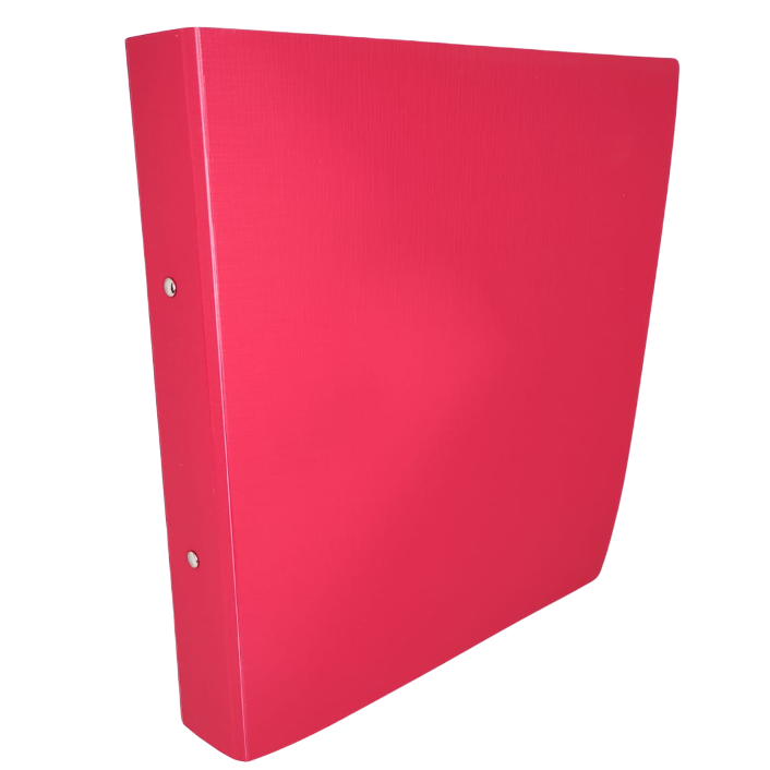 Carpeta Universitaria A4 ** ROJO ** 2 anillos 40mm ANCHA (IMPERMEABLE) RIDEO - POLIPROPILENO ENTELADA