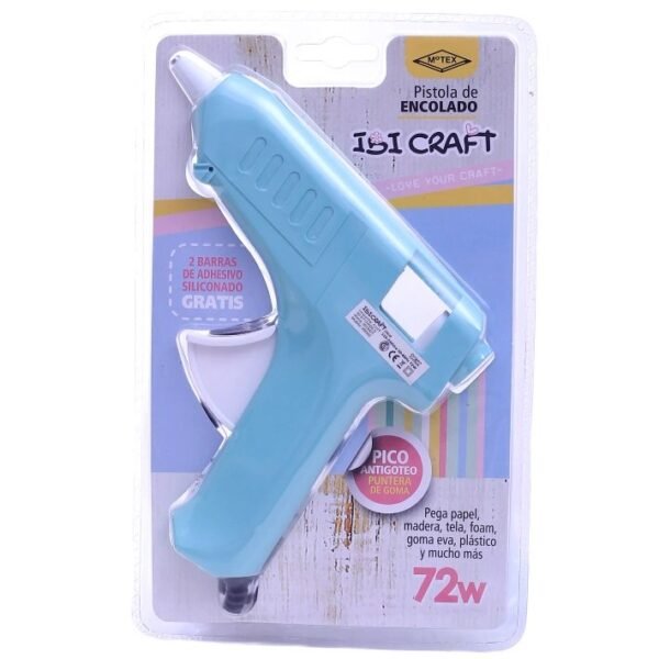 Pistola Encoladora " IBI CRAFT VERDE PASTEL " Grande 72 W (super Potente) + 2 barras de silicona de Regalo!