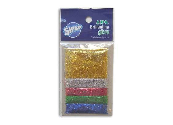 Brillantina Gibre * Sifap * Blister x 5 sobres Surtidos