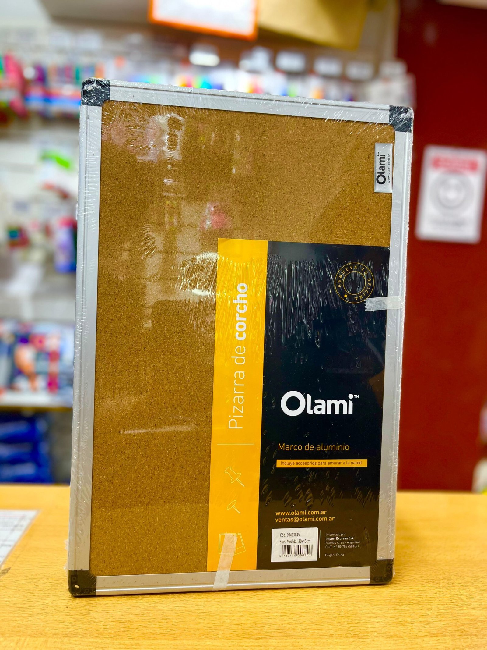 Pizarra de Corcho 30 x 45 (Marco de Aluminio) Olami