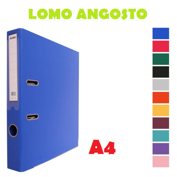 Carpeta Avios Forrada " A4 " PVC de Colores Tipo Bibliorato Lomo Angosto