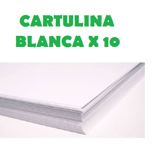 .||OFERTA EFECTIVO / TRANSFERENCIA|| PROMO CARTULINAS * BLANCAS * x 10 unidades