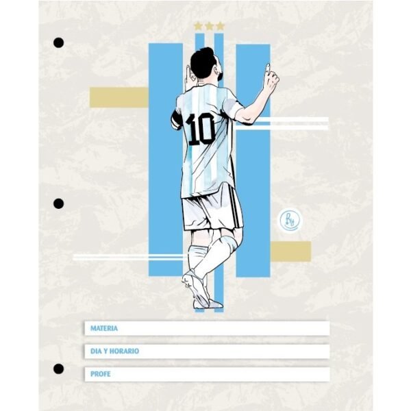 Separadores REFORZADOS de Materias RY "SELECCION ARGENTINA" Tamaño Escolar (Fantasia)