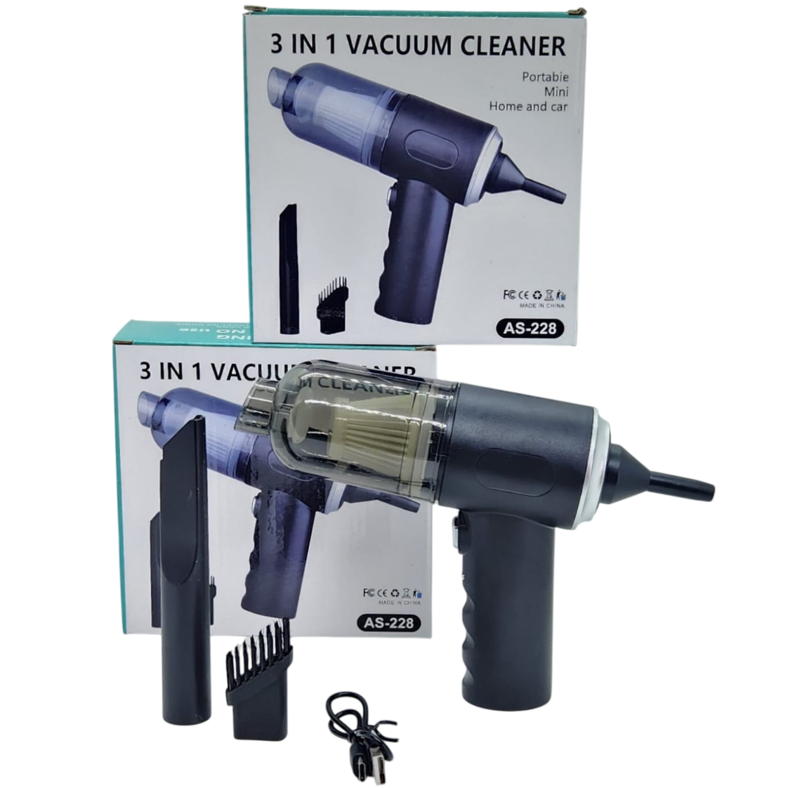 Aspiradoras Portátiles 3 en 1 (Aspirador + Soplador + Inflador) Recargable