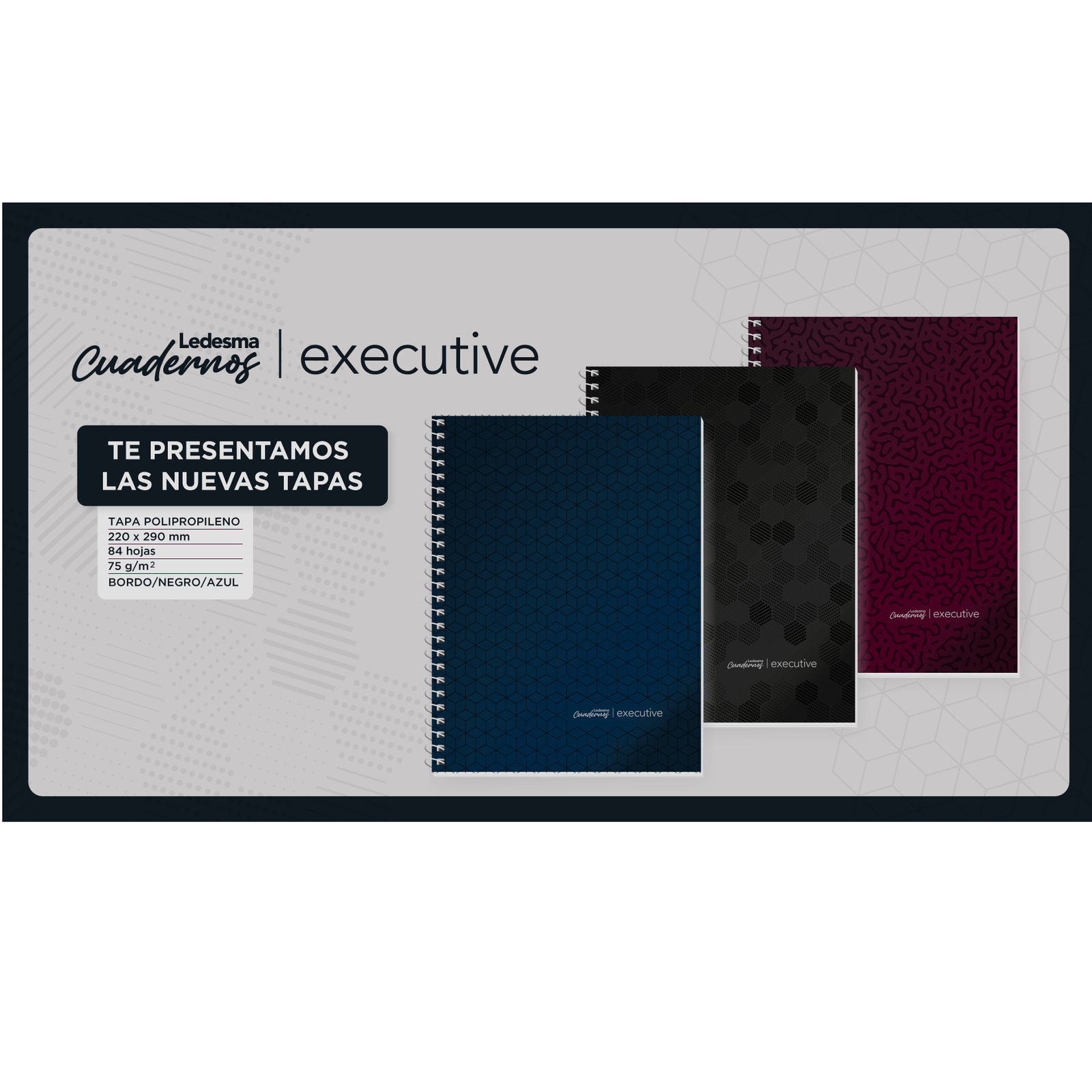 CUADERNOS UNIVERSITARIOS C/ ESPIRAL 29.5 X 22.3 ” EXECUTIVE ” A4 LEDESMA 80 HOJAS