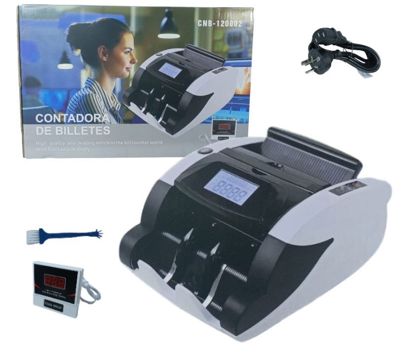 Maquina Contadora De Billetes "BLACK" TIME Doble Visor