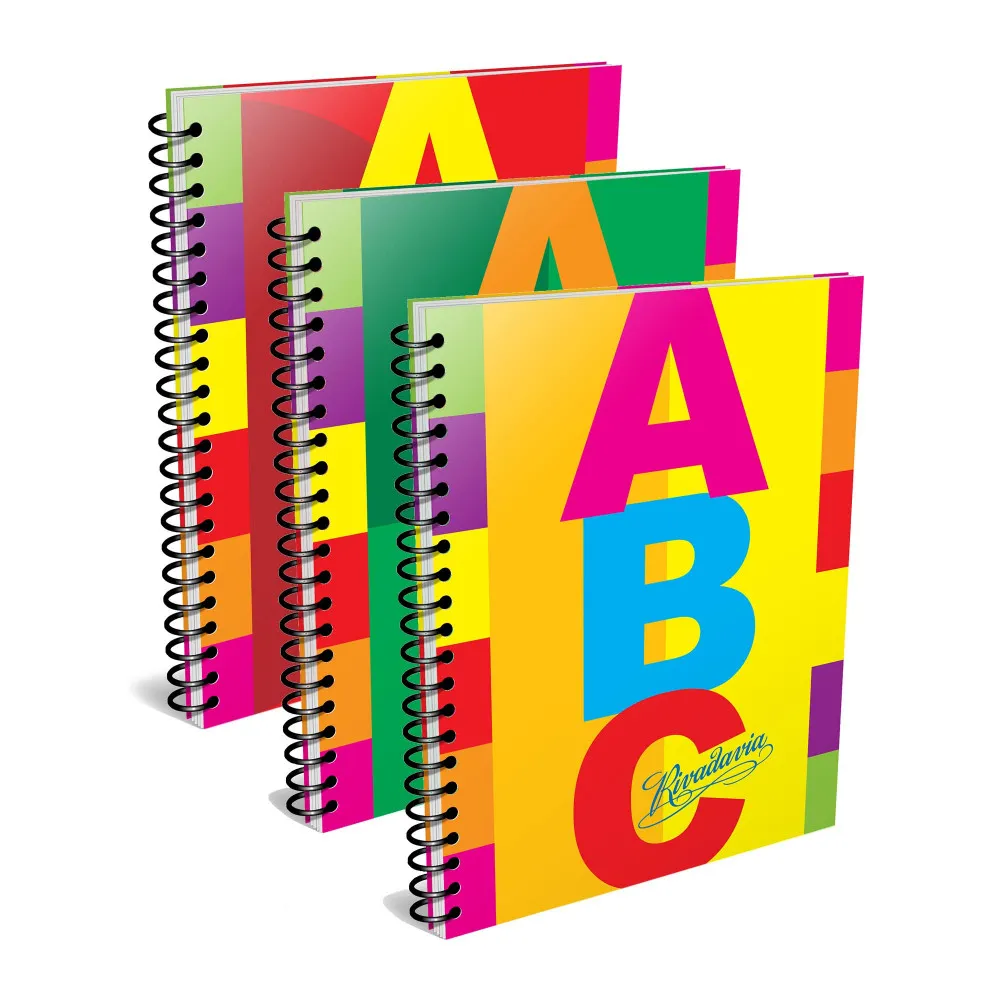 CUADERNOS C/ ESPIRAL 27 X 21 ” ABC ” A4 RIVADAVIA 100 HOJAS