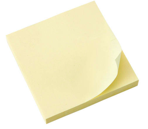 Notas Adhesivas EZCO " AMARILLO PASTEL " 75 x 75