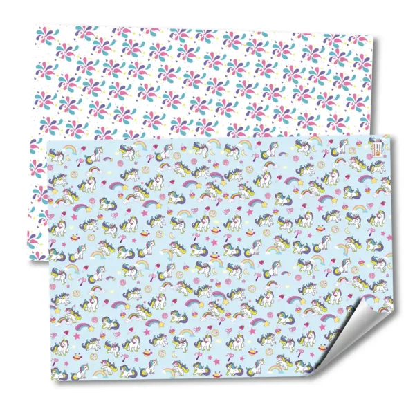 CARTULINA CON DISEÑOS "UNICORNIOS" FANTASIA