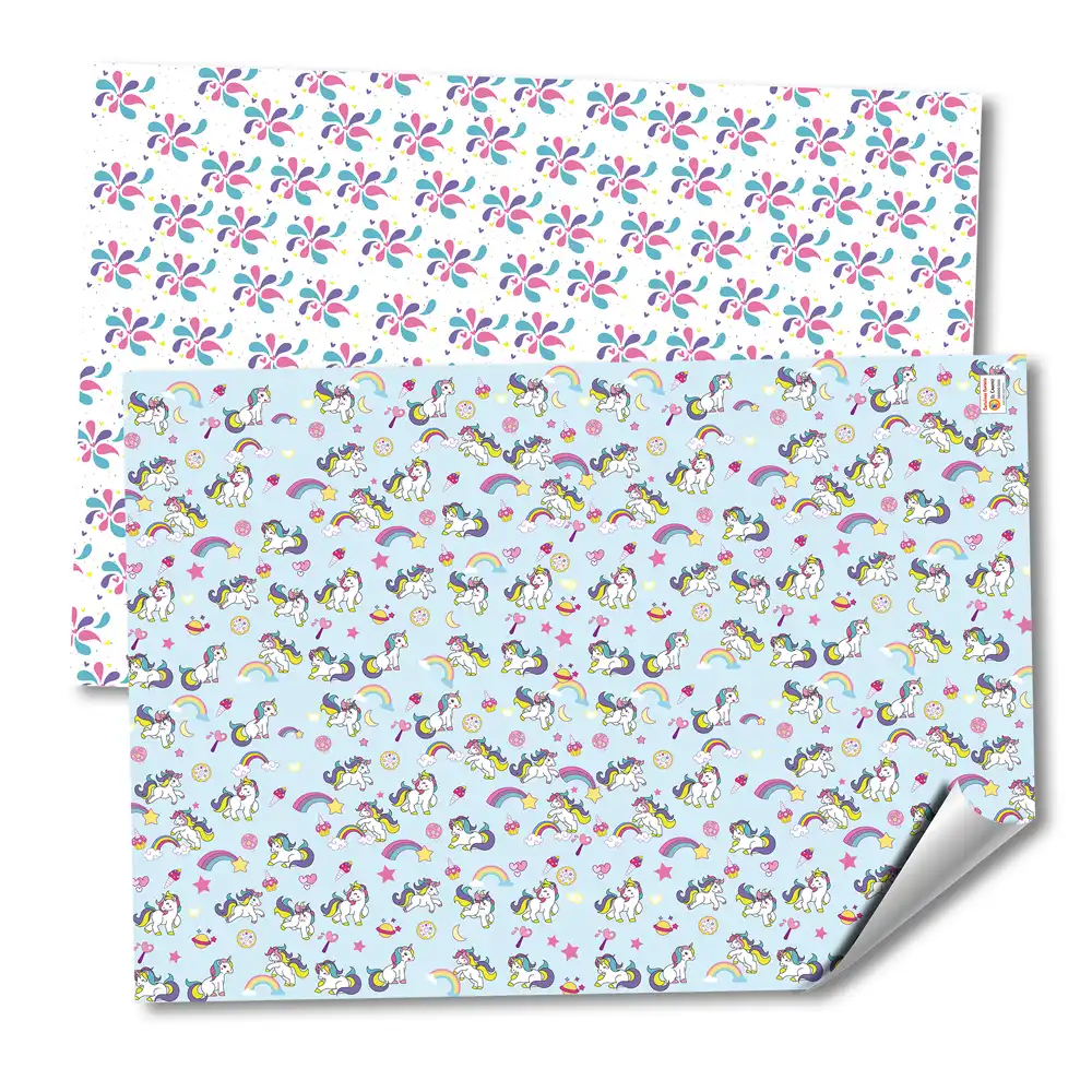 CARTULINA CON DISEÑOS "UNICORNIOS" FANTASIA