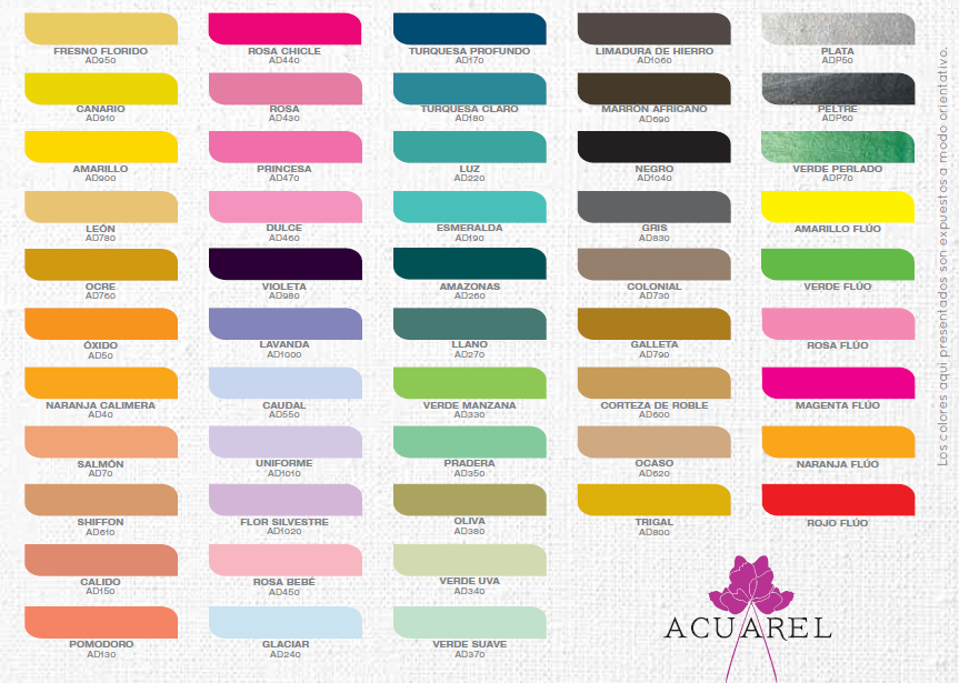 ACRILICOS "ACUAREL" EN POMO x 60 ml