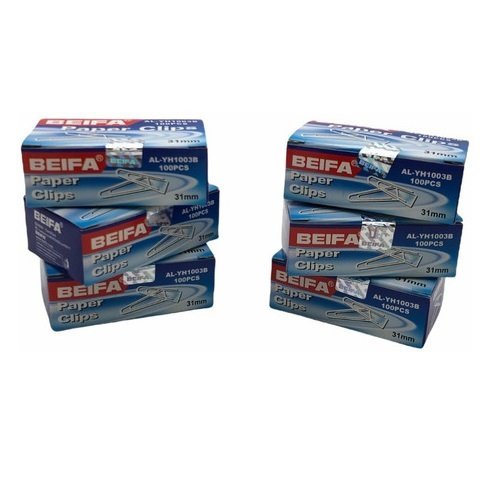 Clips Beifa Metalicos N° 3 (31mm) Cajita x 100 unidades