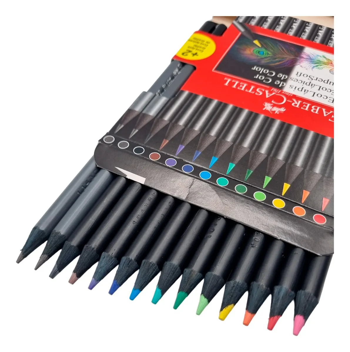 Lapices FABER CASTELL - SUPERSOFT x 12 Colores + 2 Grafito-