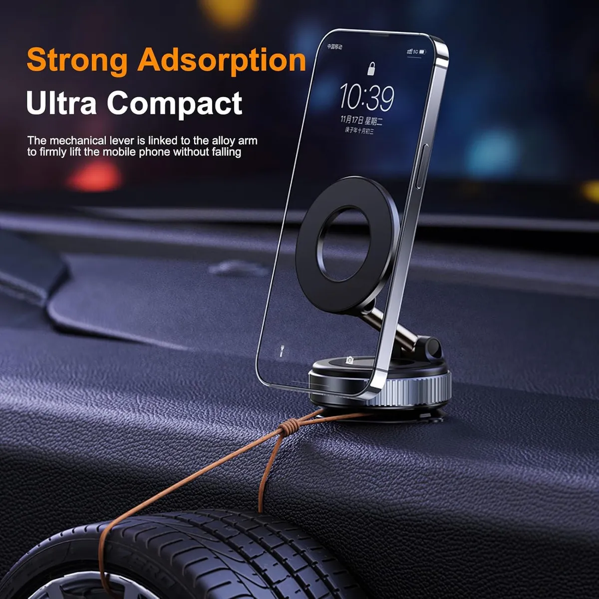 SOPORTES PARA CELULAR " MAGNETICO GIRATORIO 360° " IMANTADO C/ ADHESIVO VEHICULOS