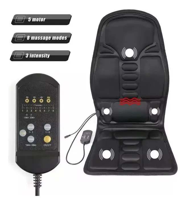 Maquina para Masajes de Espalda, Cuello y Piernas * Alivia Dolor y Fatiga Muscular * - Terapia de Calor (Para Sillón, Silla y Auto)