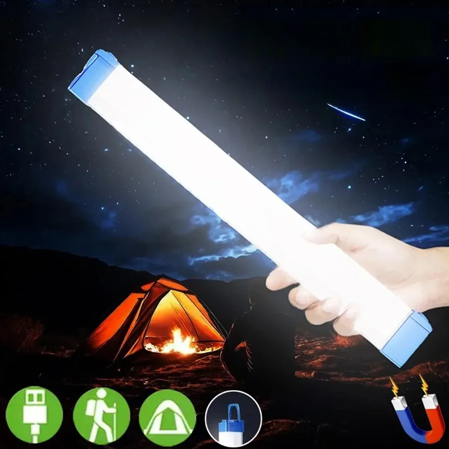 Lampara Luz Led * Plastico 52 cm * Bajo Mesada imantada Recargable Emergencias