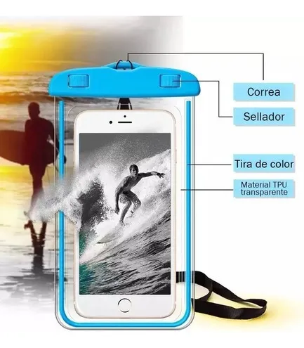 Funda Celular Sumergible / Salpicaduras - Táctil Cámara Dinero Llaves