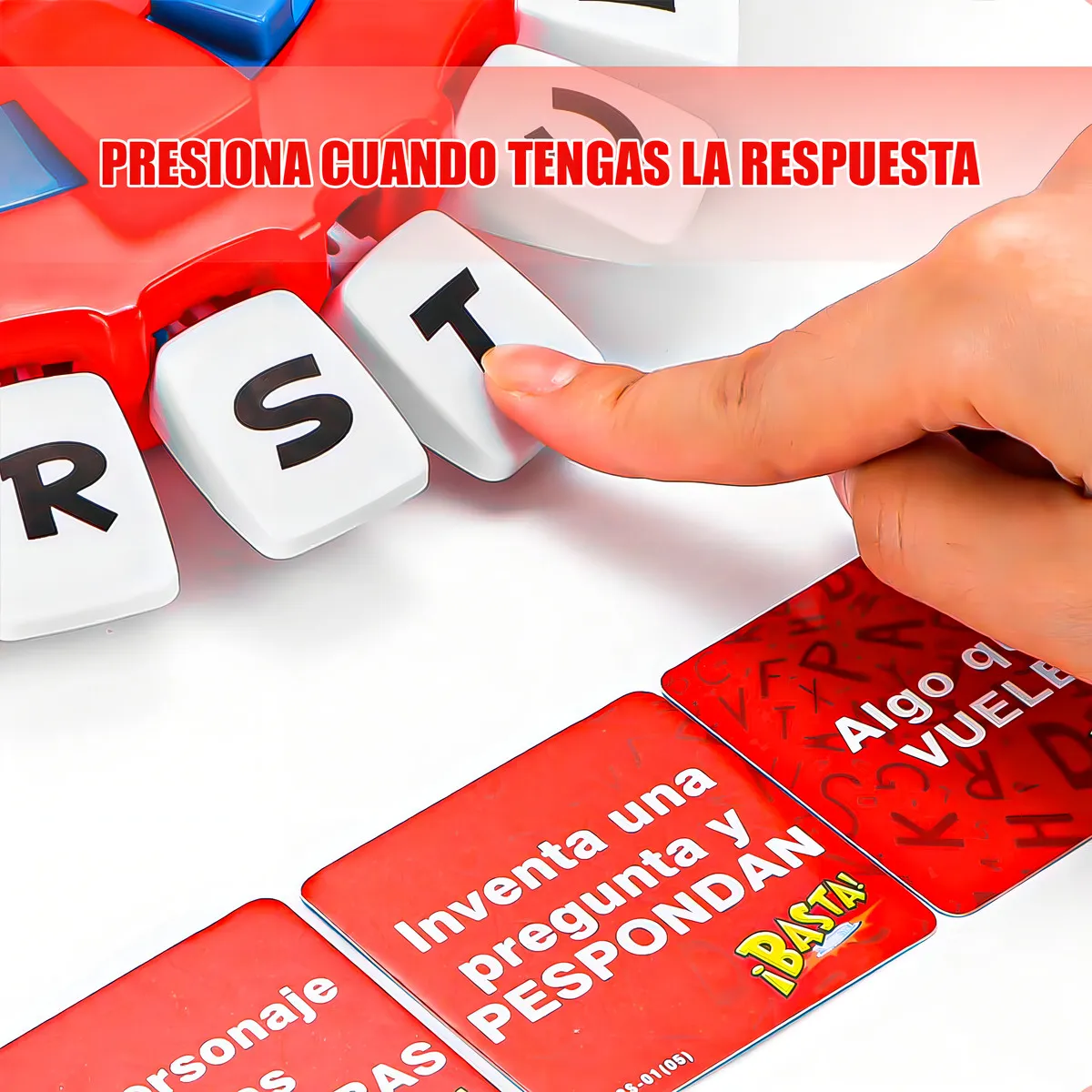 Juego de Mesa ¡BASTA! en Español para 2 a 6 Jugadores con Temporizador y Tablero