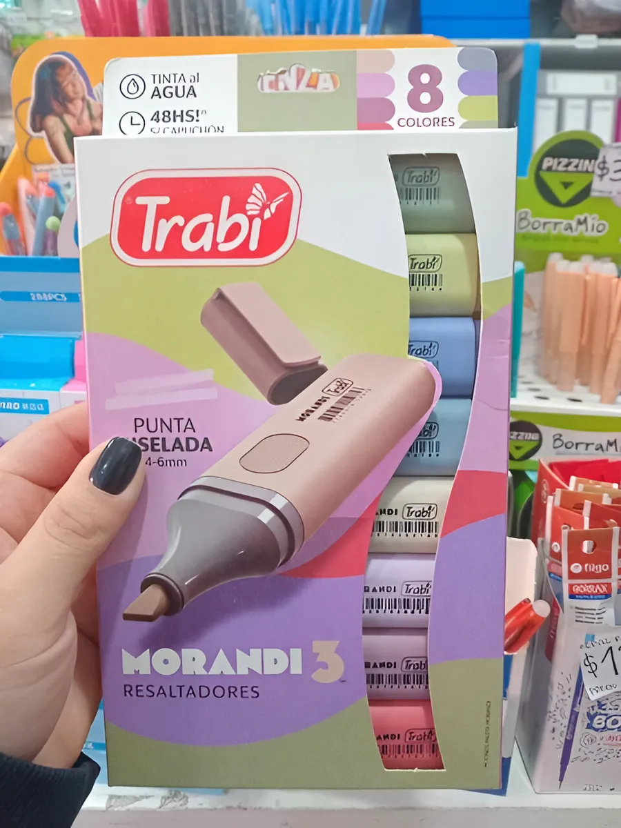 Caja Resaltadores Trabi * MORANDI (N° 3) x 8 * Chatos