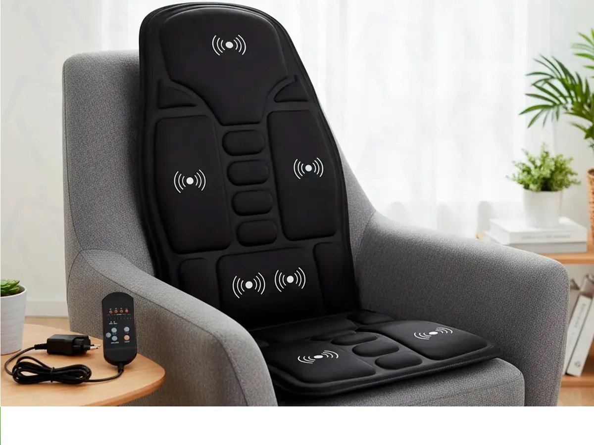 Maquina para Masajes de Espalda, Cuello y Piernas * Alivia Dolor y Fatiga Muscular * - Terapia de Calor (Para Sillón, Silla y Auto)