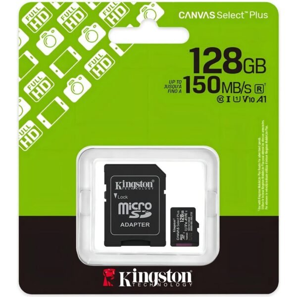 Memoria Kingston Micro SD 128 GB Select Plus (Alta Velocidad)