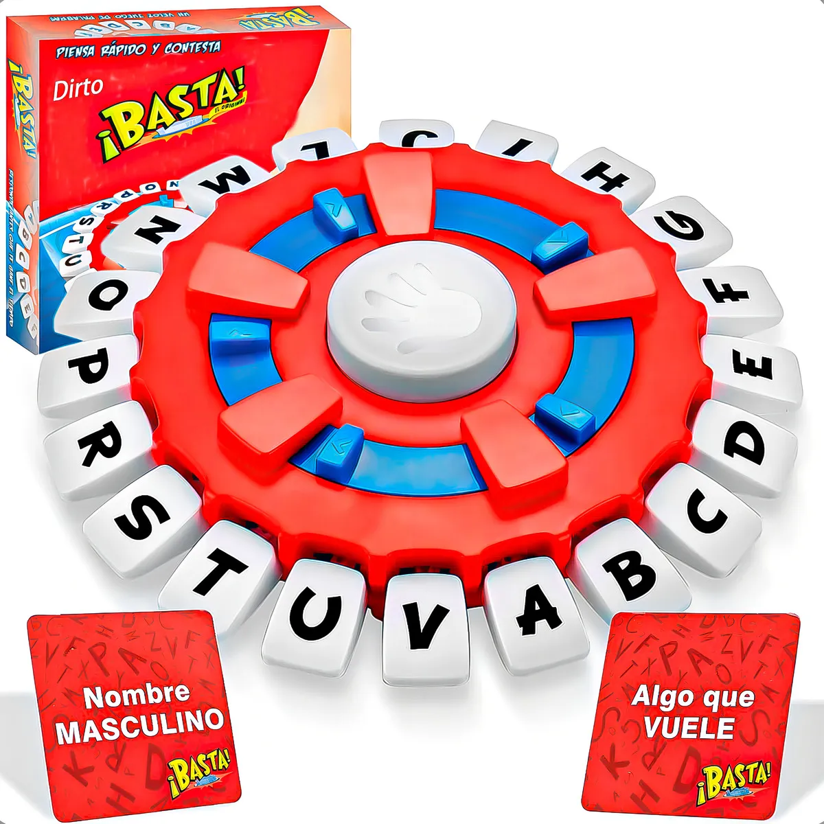 Juego de Mesa ¡BASTA! en Español para 2 a 6 Jugadores con Temporizador y Tablero