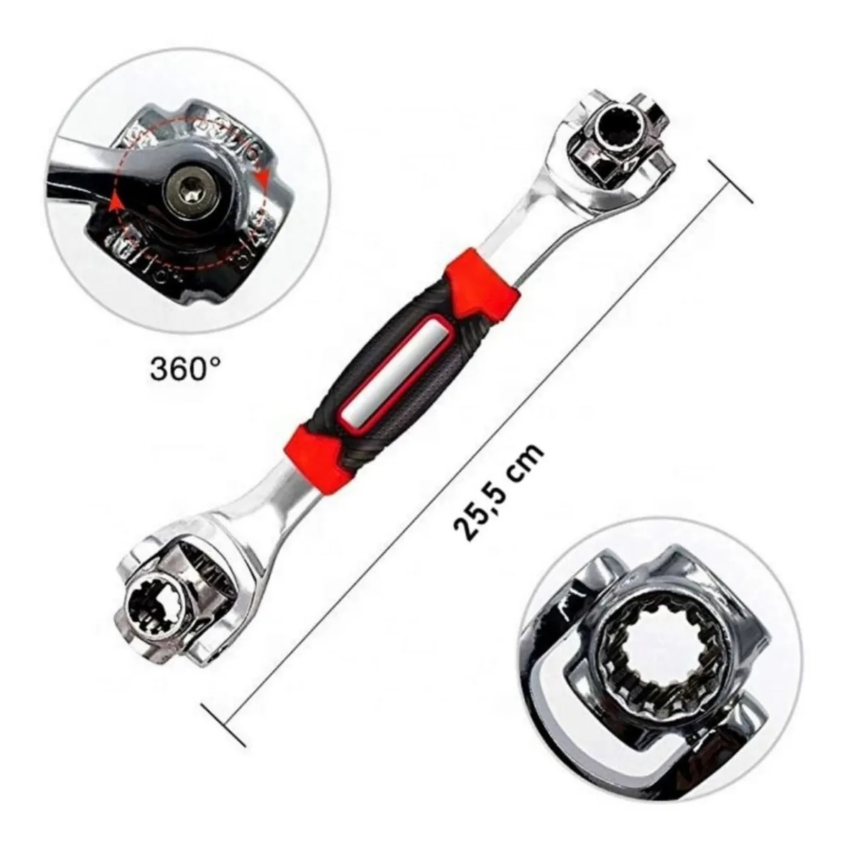 Llave 48 En 1 Giratoria 360 Grados Universal 8 A 19 Tubos