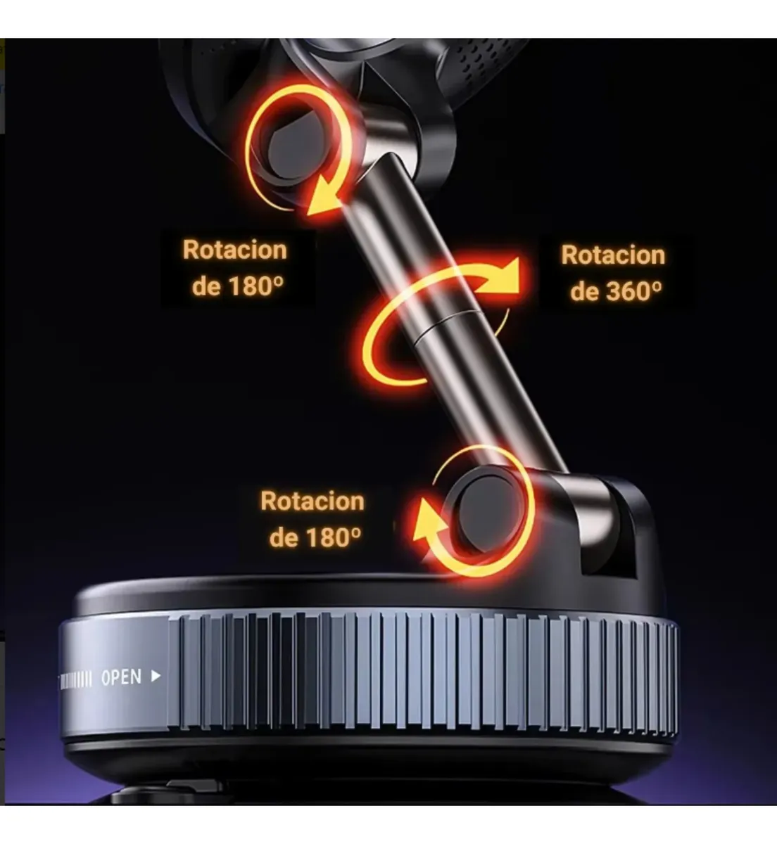 SOPORTES PARA CELULAR " MAGNETICO GIRATORIO 360° " IMANTADO C/ ADHESIVO VEHICULOS