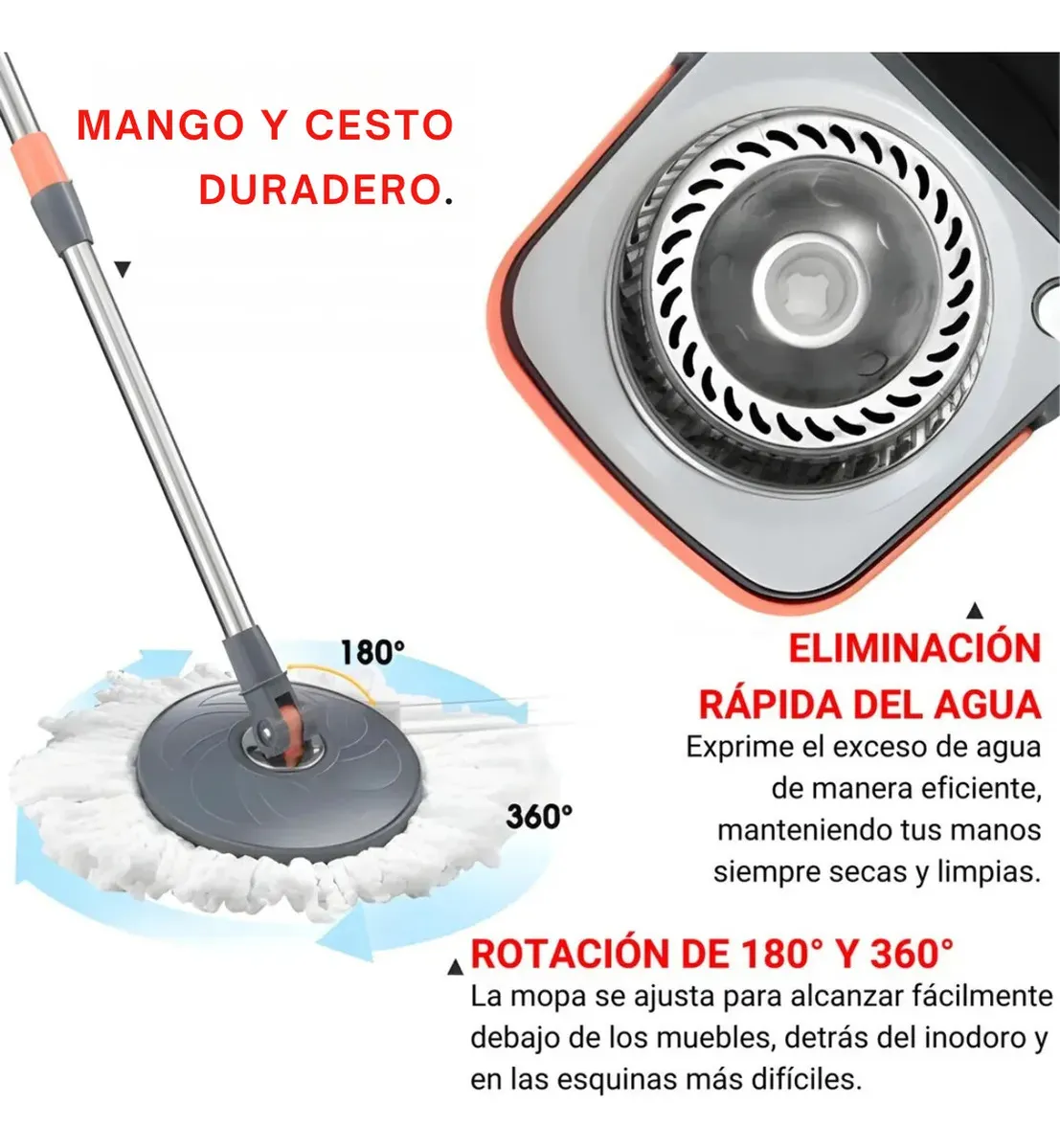 MOPA * 360 GRADOS * DOBLE BALDE CENTRIFUGADOR AUTOMATICO - + REPUESTO