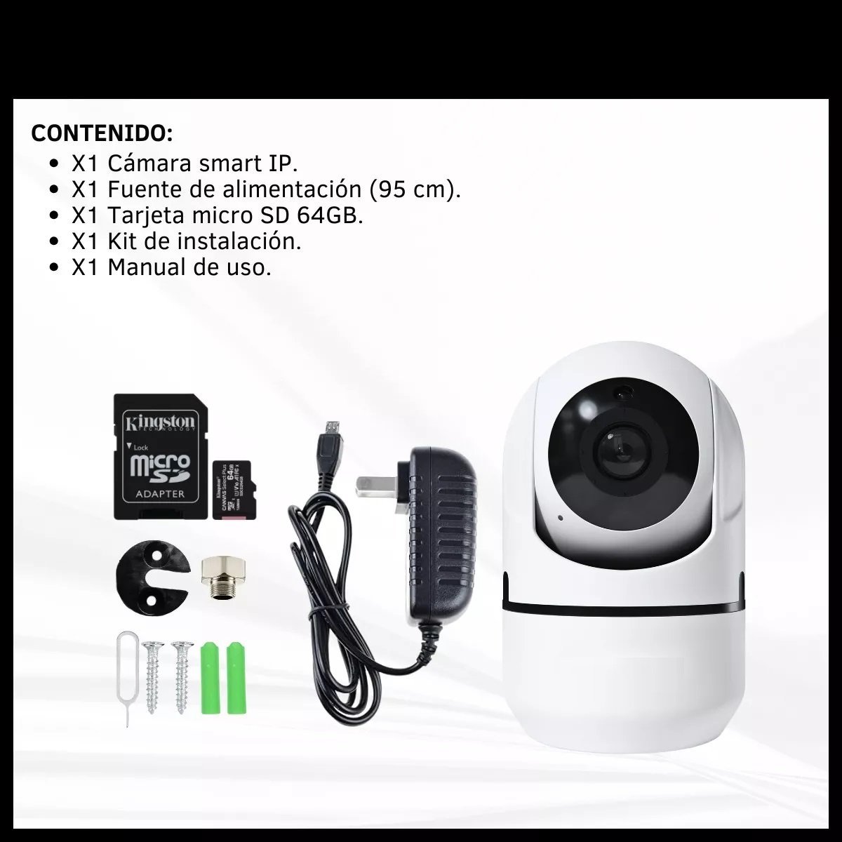 Camara de Seguridad Inteligente * ORYX OR-303KA * Motorizada Inalambrica 360° (INTERIOR y EXTERIOR) Con Intercomunicador