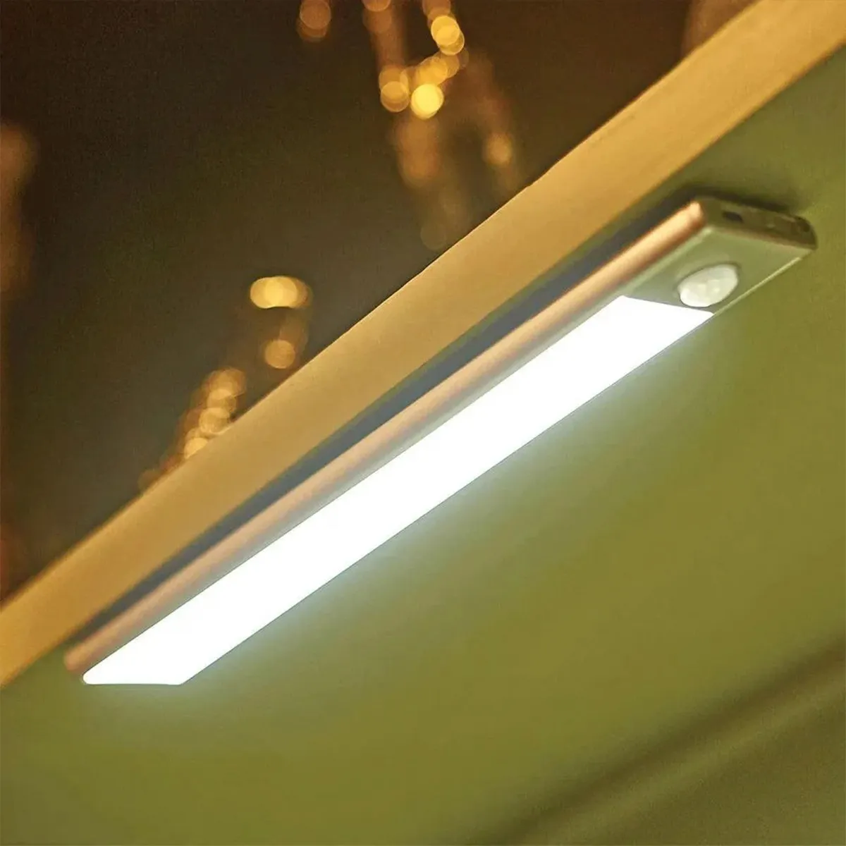 Lamparas Luz Led * METALICO 40 CM * Bajo Mesada imantada Recargable Con Sensor de Movimiento