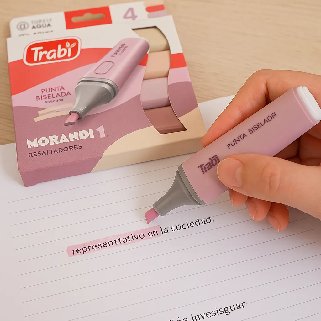 Caja Resaltadores Trabi * MORANDI (N° 1) x 4 * Chatos